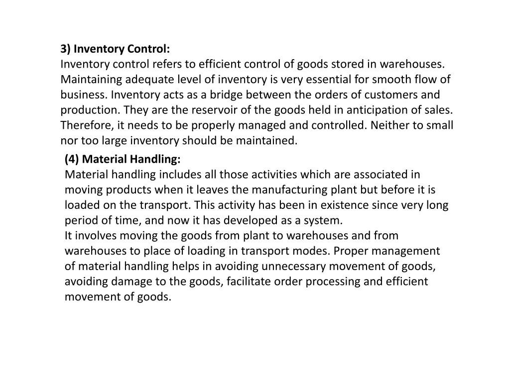 3 inventory control inventory control refers