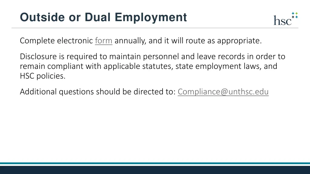 outside or dual employment 1