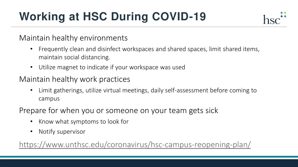 working at hsc during covid 19 1