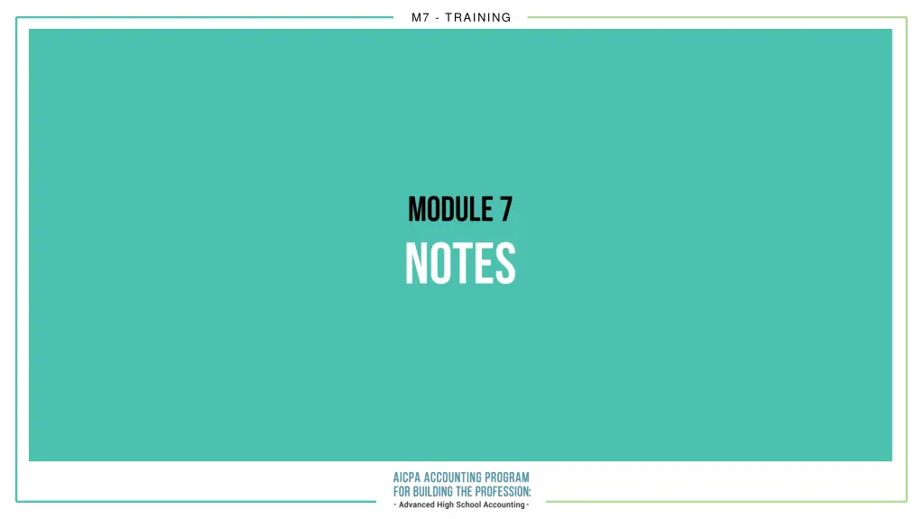 m7 training