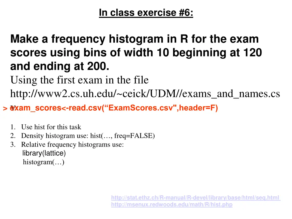 in class exercise 6