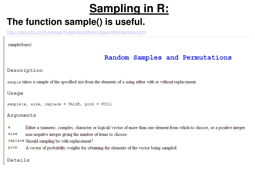 sampling in r