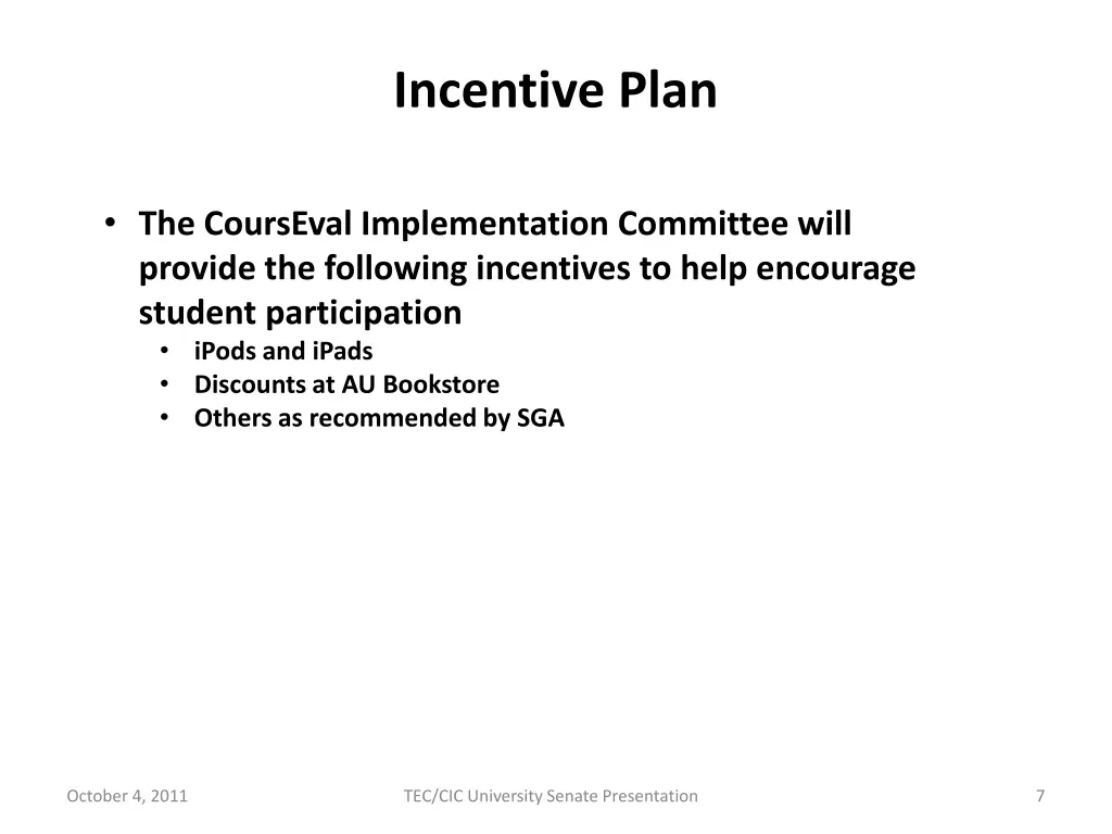 incentive plan