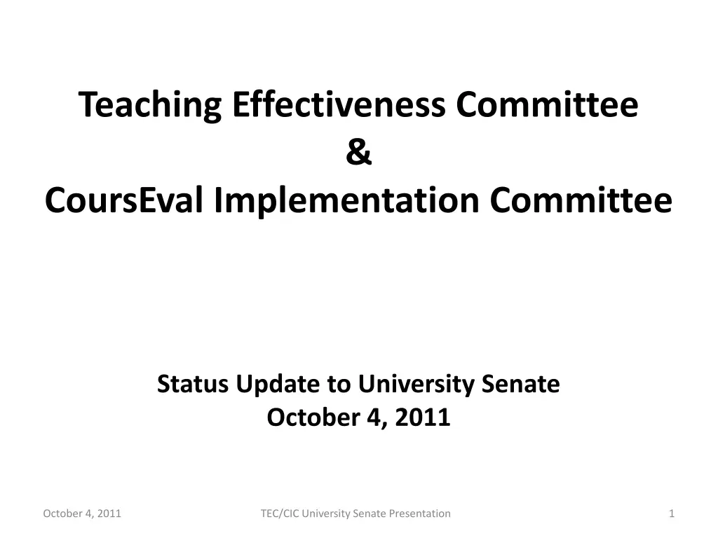 teaching effectiveness committee courseval