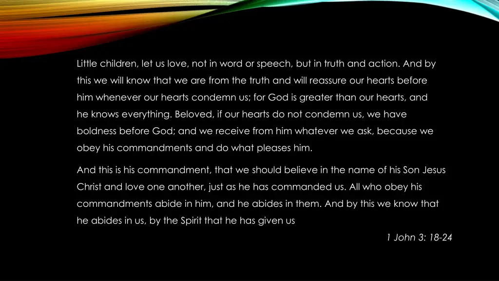 little children let us love not in word or speech