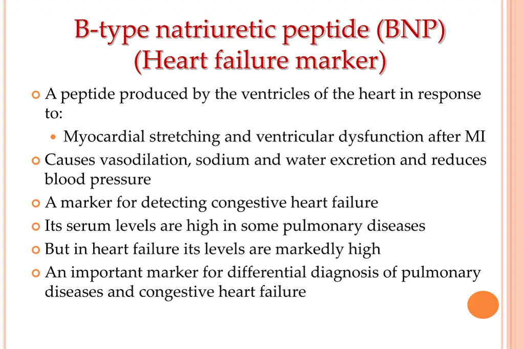 b type natriuretic peptide bnp heart failure