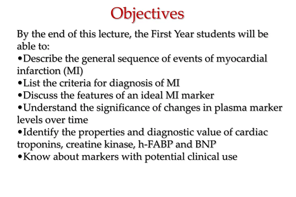 objectives