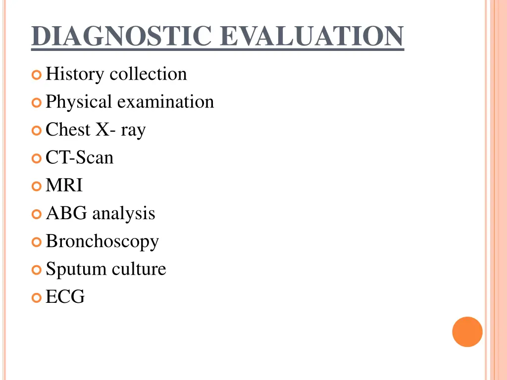 diagnostic evaluation