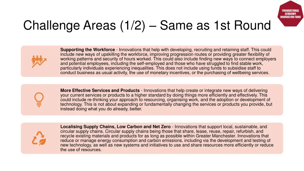 challenge areas 1 2 same as 1st round