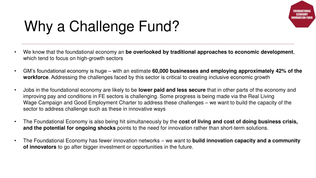 why a challenge fund