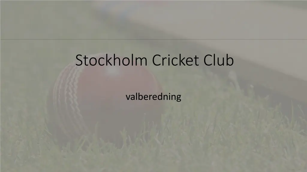 stockholm cricket club