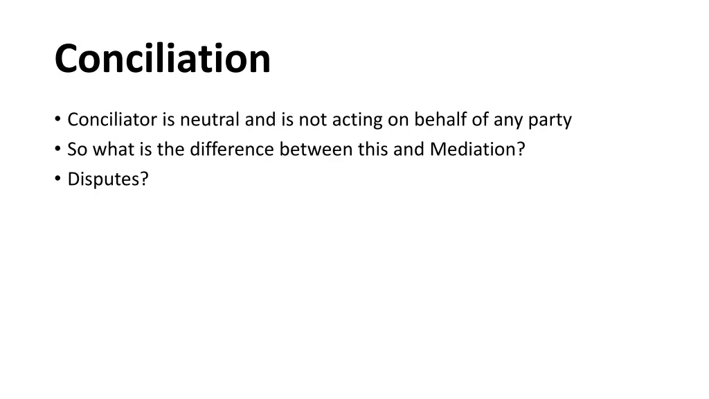conciliation