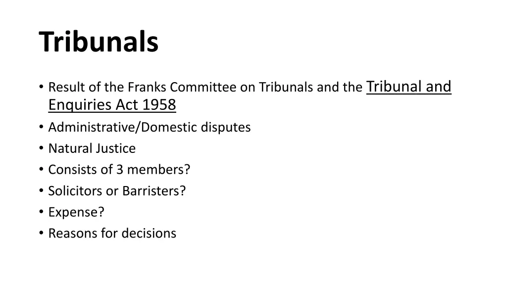 tribunals