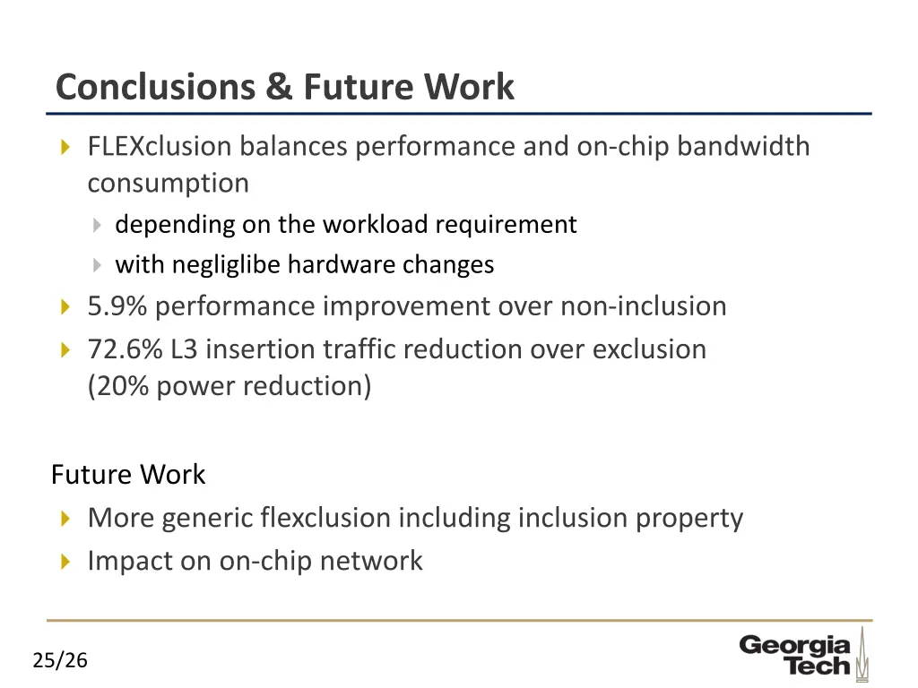 conclusions future work