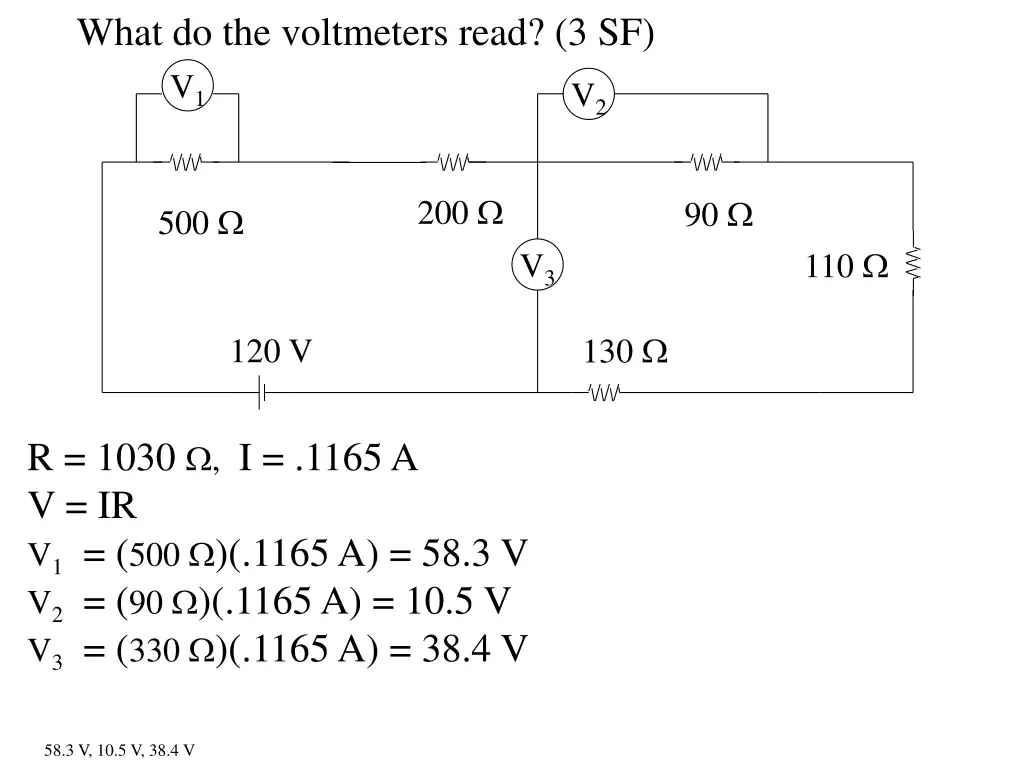 what do the voltmeters read 3 sf 1