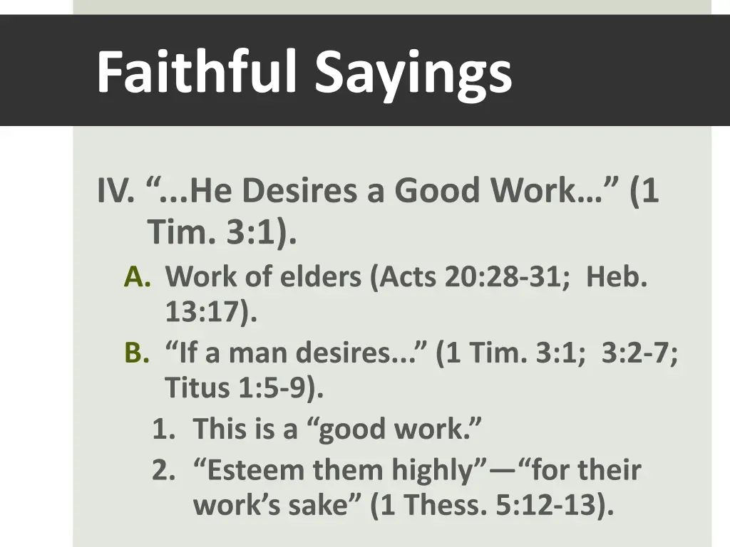 faithful sayings 3