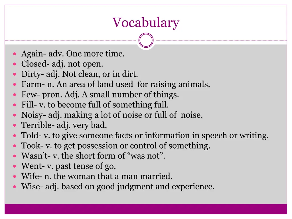 vocabulary