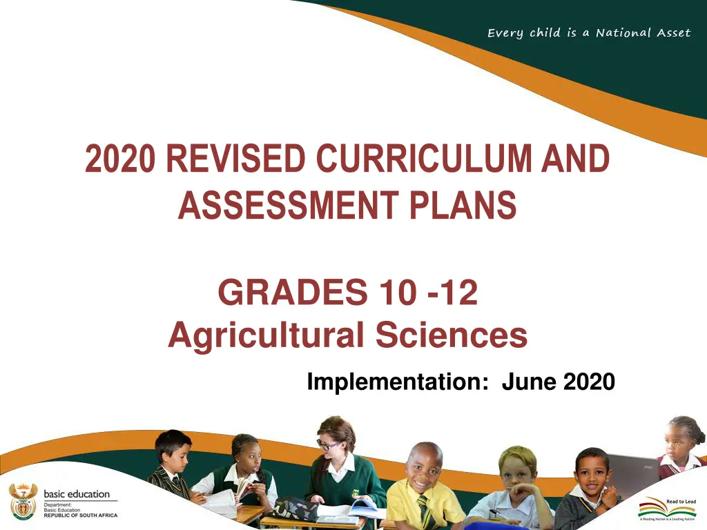 2020 revised curriculum and assessment plans