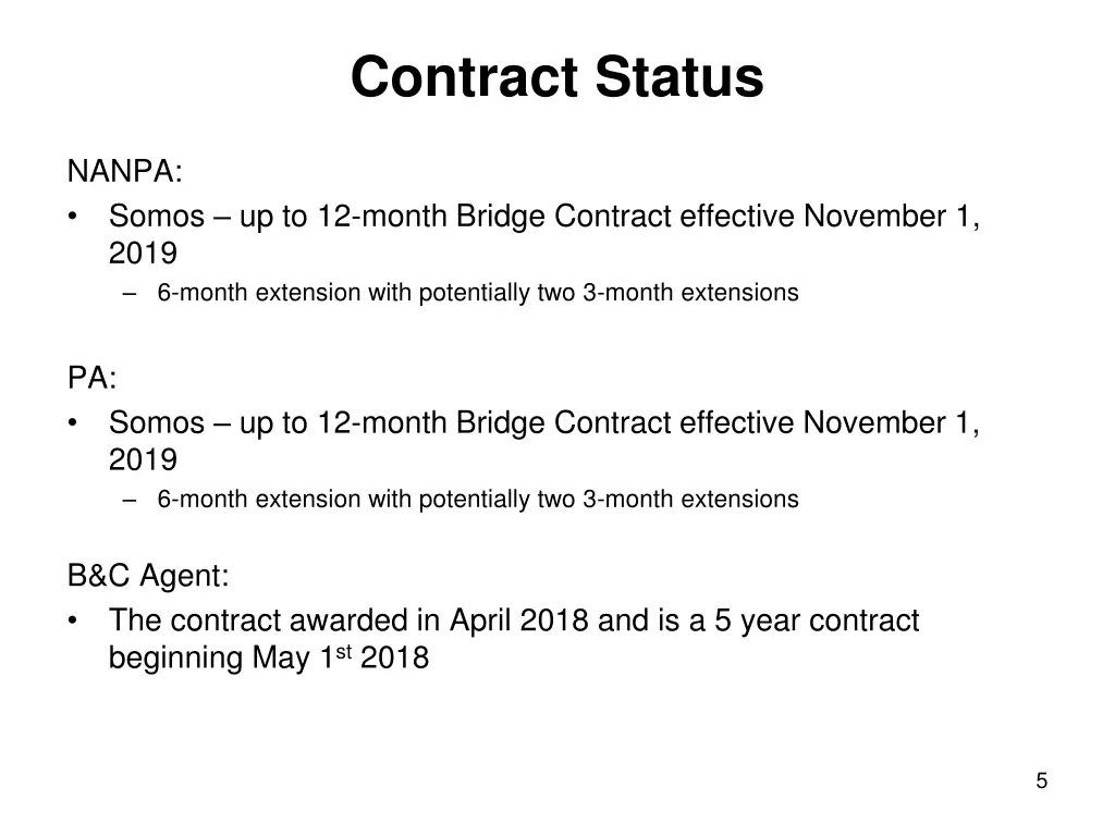 contract status
