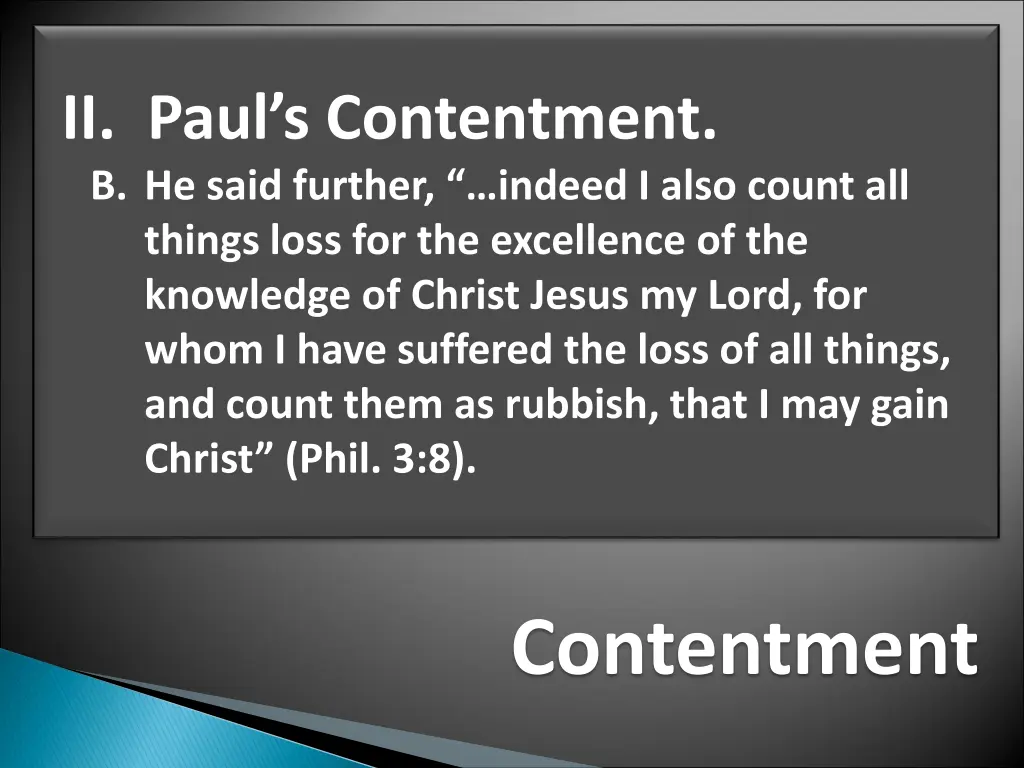 ii paul s contentment b he said further indeed