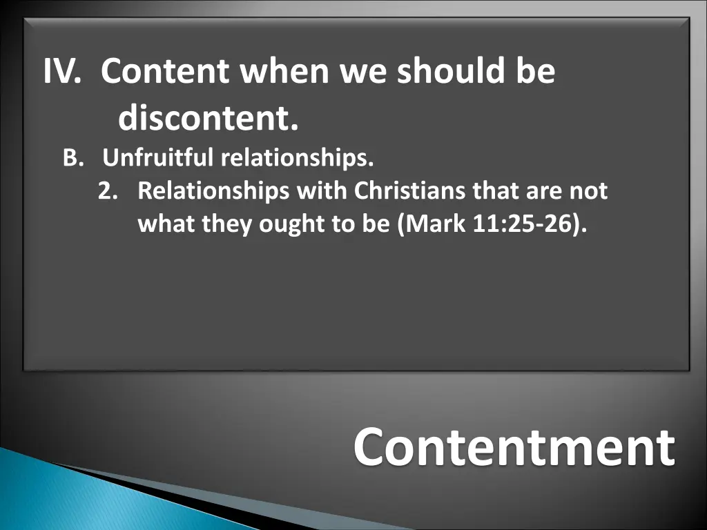 iv content when we should be discontent 1