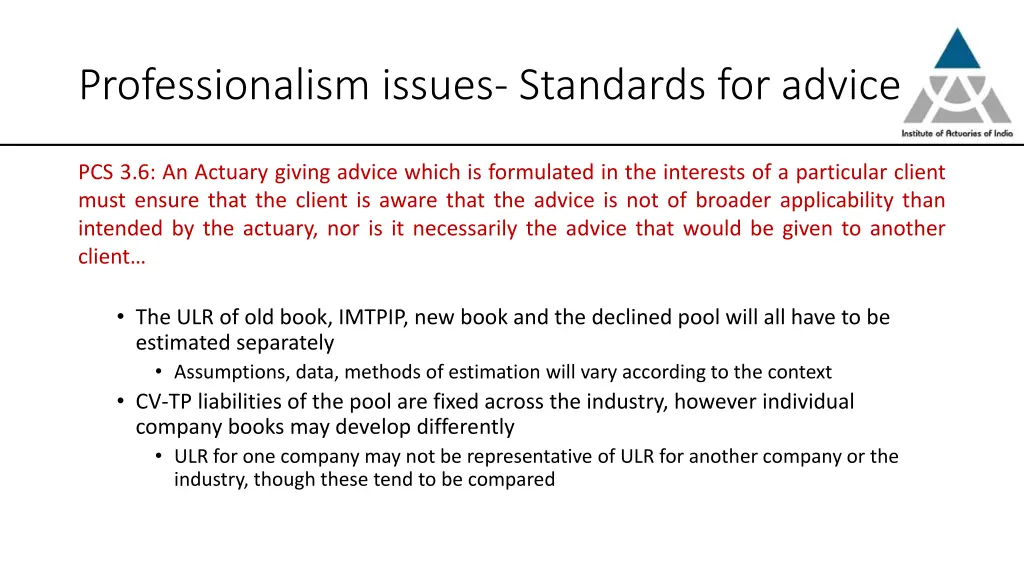 professionalism issues standards for advice 3