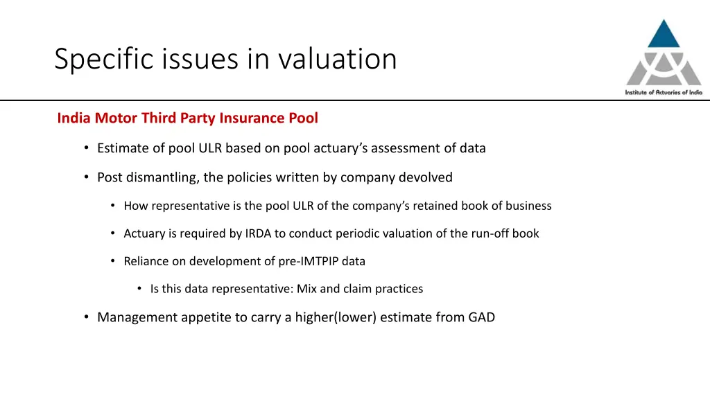 specific issues in valuation 1
