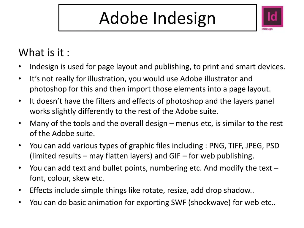 adobe indesign