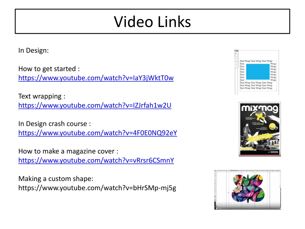 video links