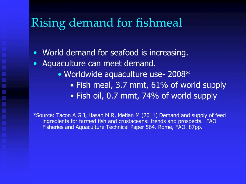 rising demand for fishmeal