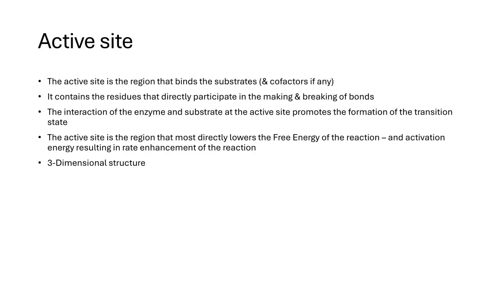 active site