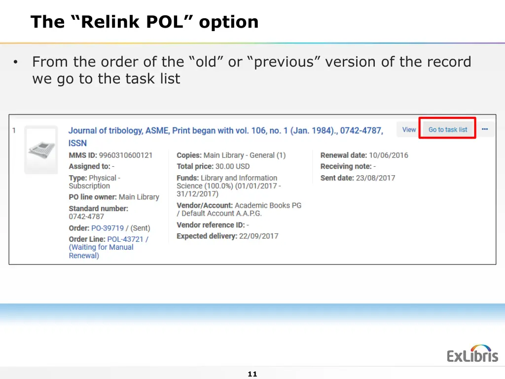 the relink pol option 10