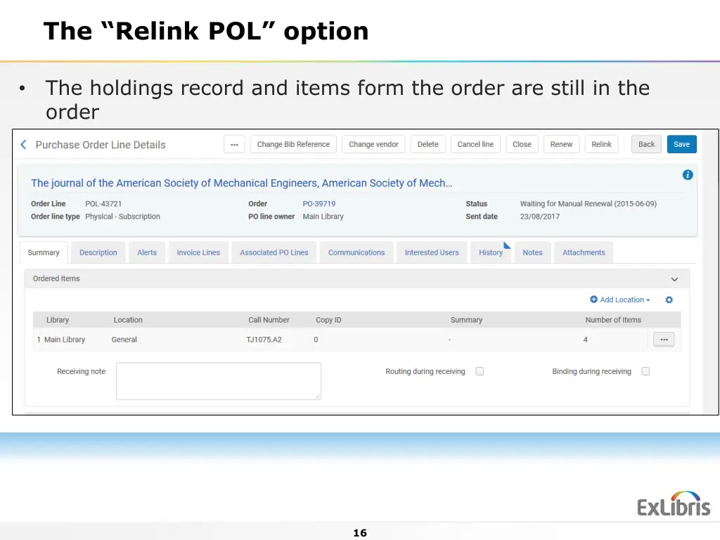 the relink pol option 14