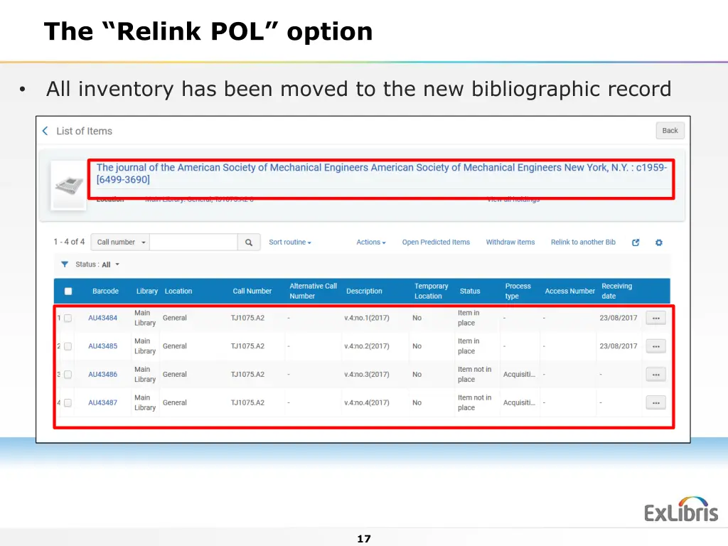 the relink pol option 15