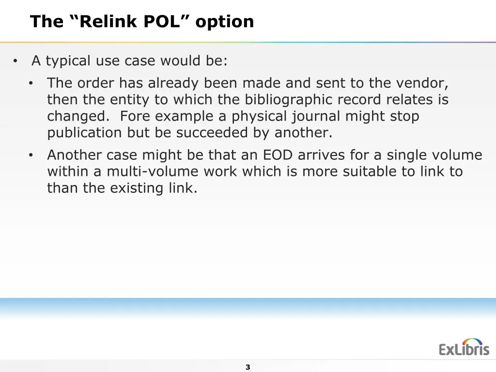 the relink pol option 2