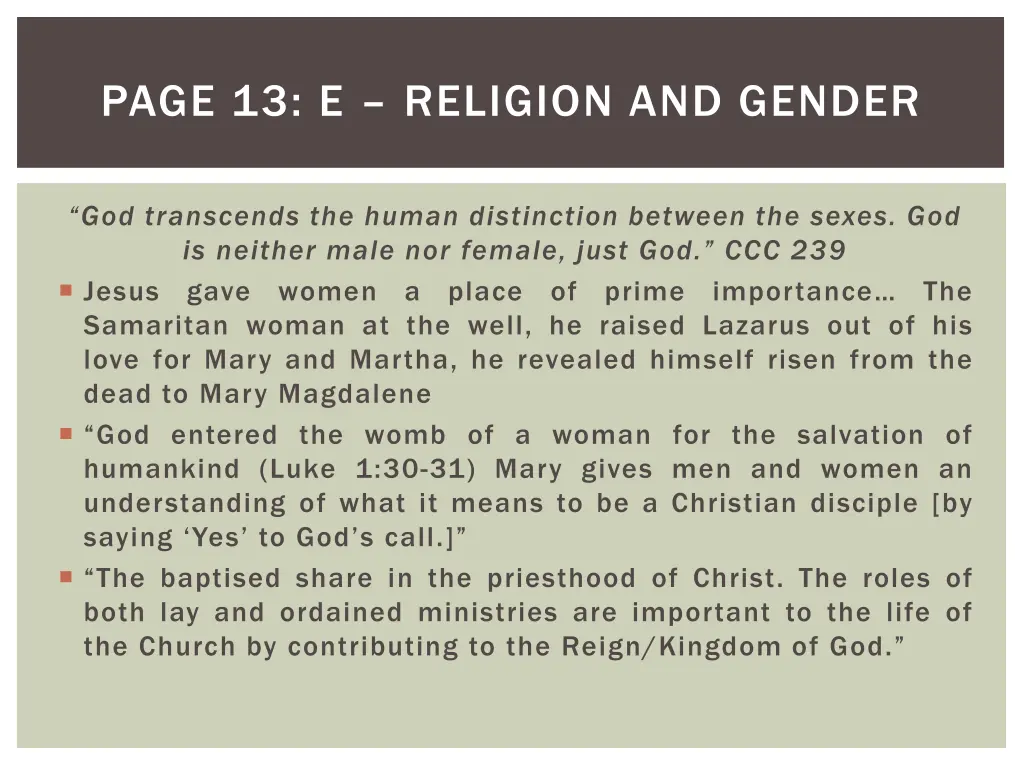 page 13 e religion and gender