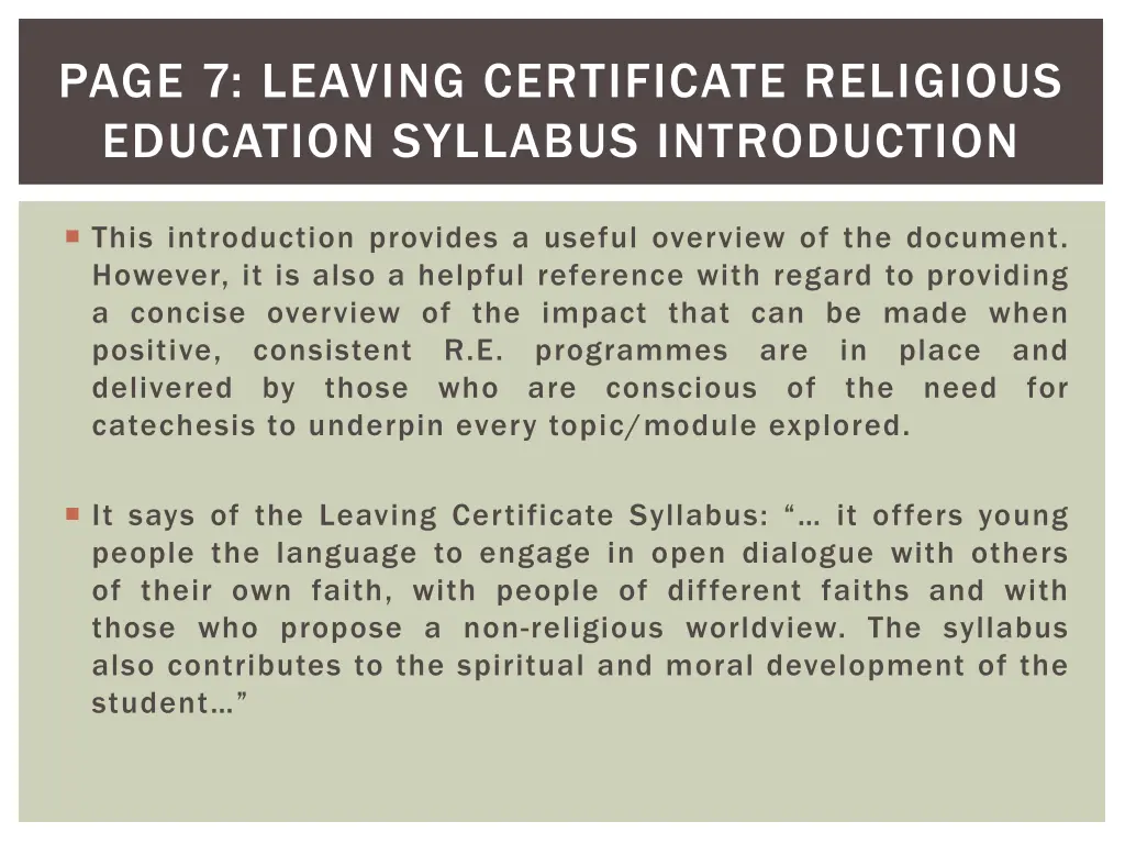 page 7 leaving certificate religious education