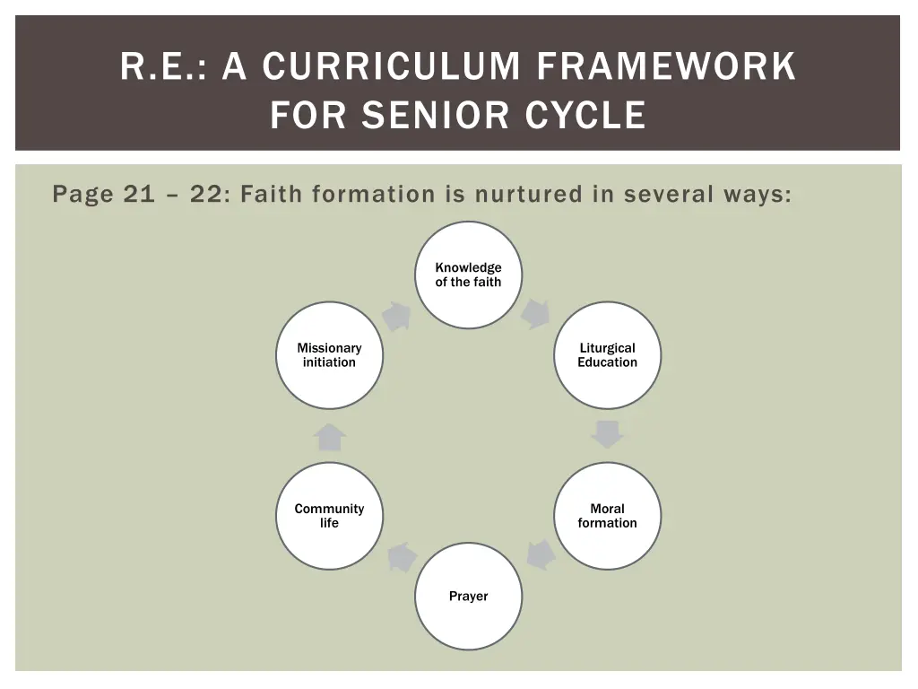 r e a curriculum framework for senior cycle 1