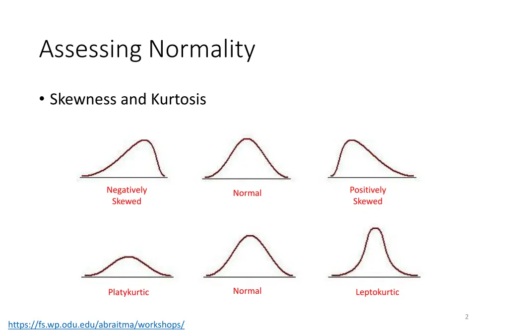 assessing normality