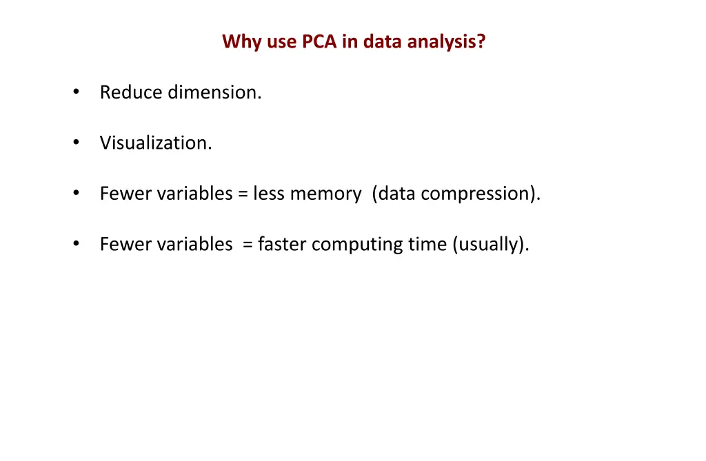 why use pca in data analysis