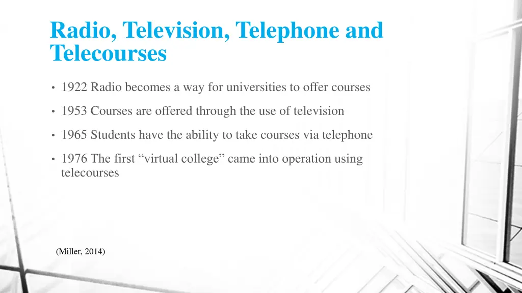 radio television telephone and telecourses
