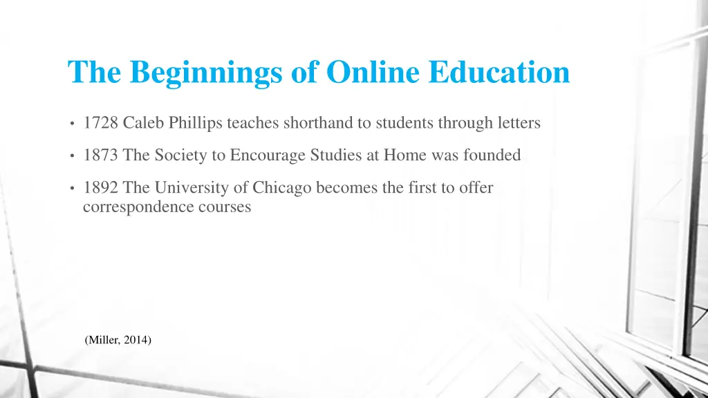 the beginnings of online education