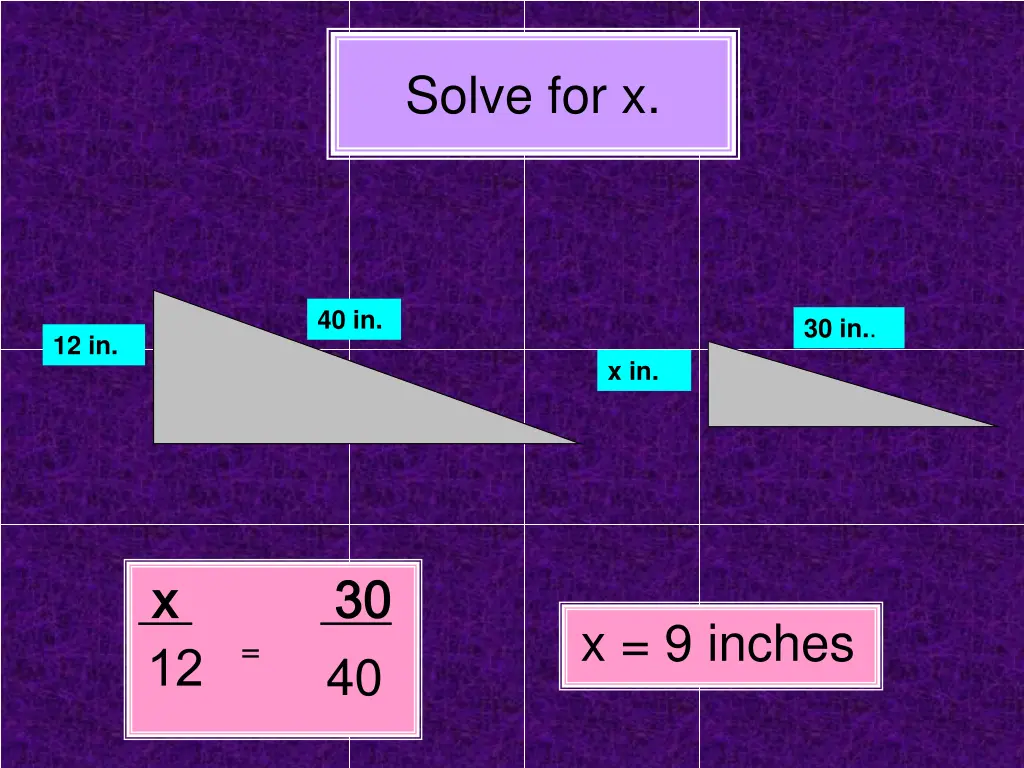 solve for x
