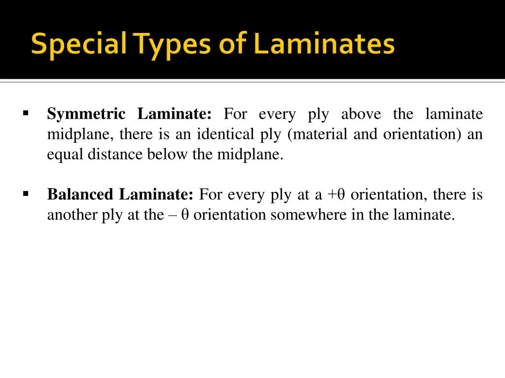 symmetric laminate for every ply above