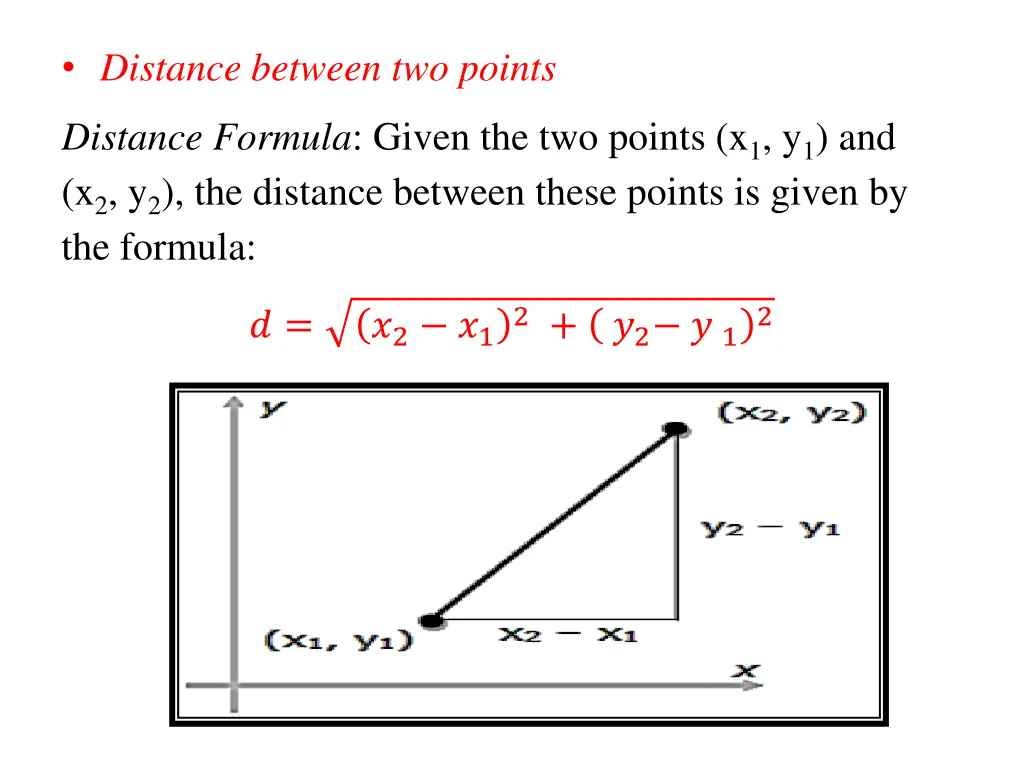 distance between two points
