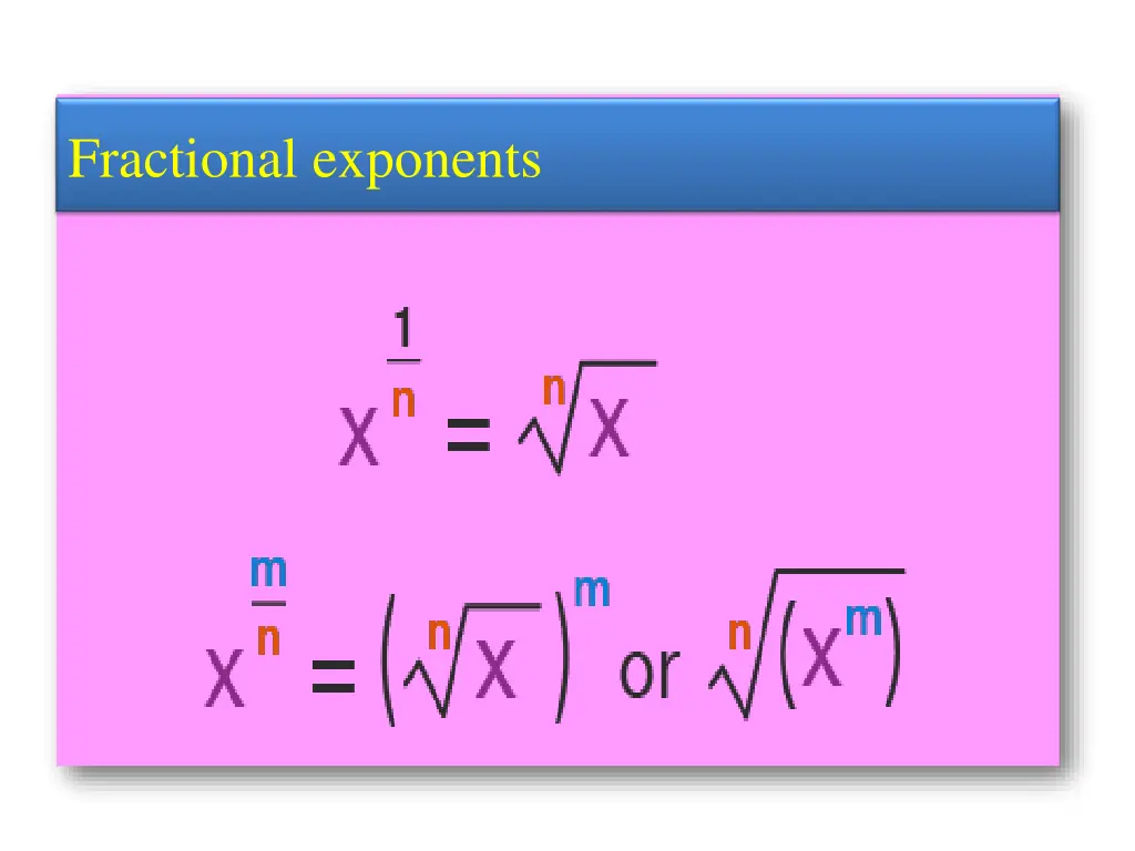 fractional exponents