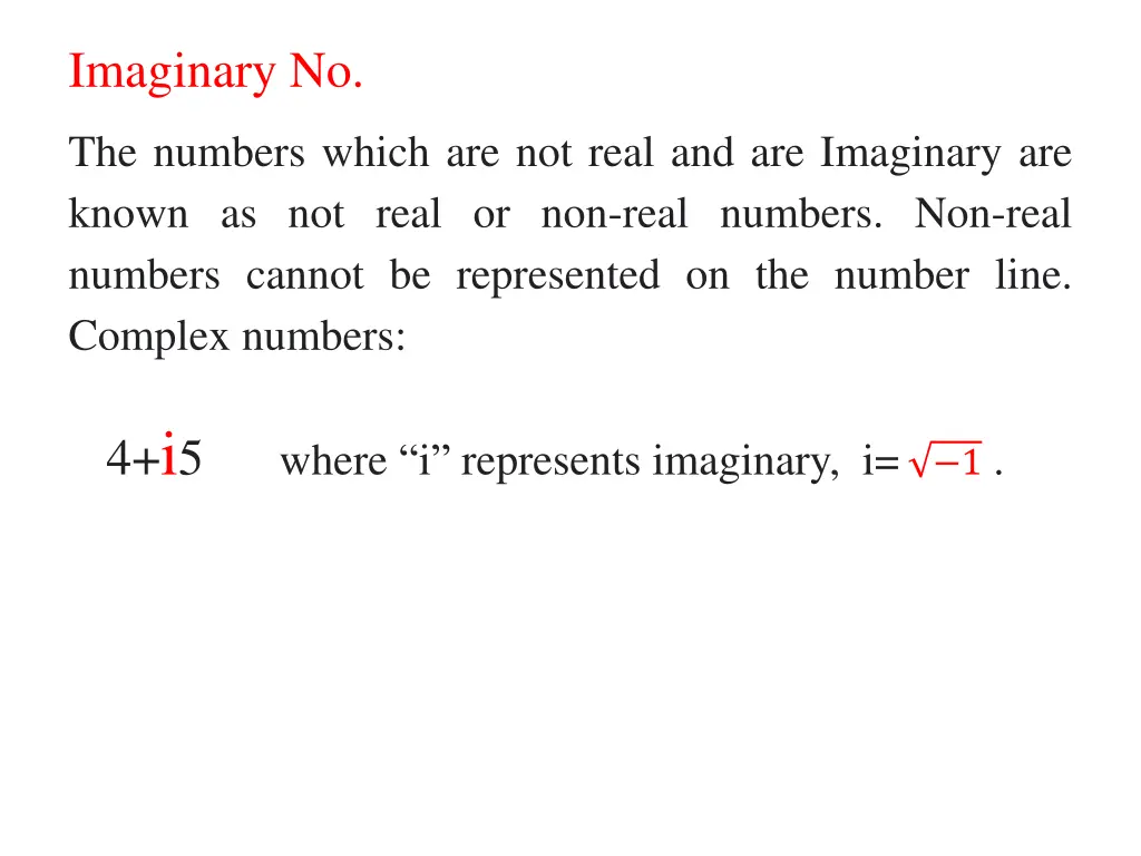 imaginary no