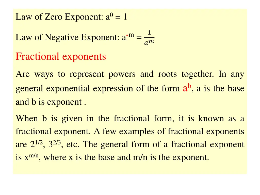 law of zero exponent a 0 1