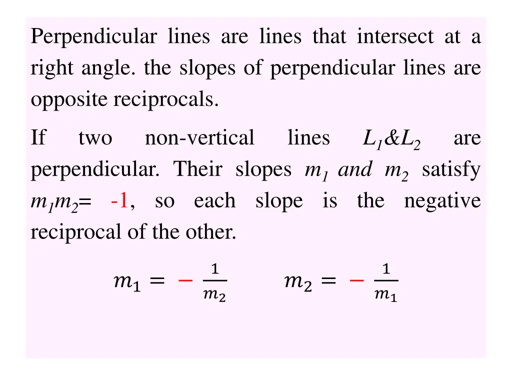 perpendicular lines are lines that intersect