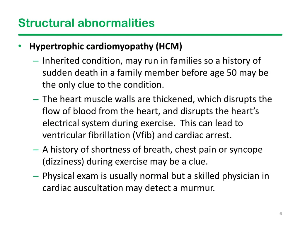 structural abnormalities